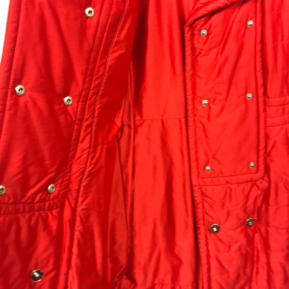 MARC BY MARC JACOBS shiny red button down coat M - Picture 6 of 8